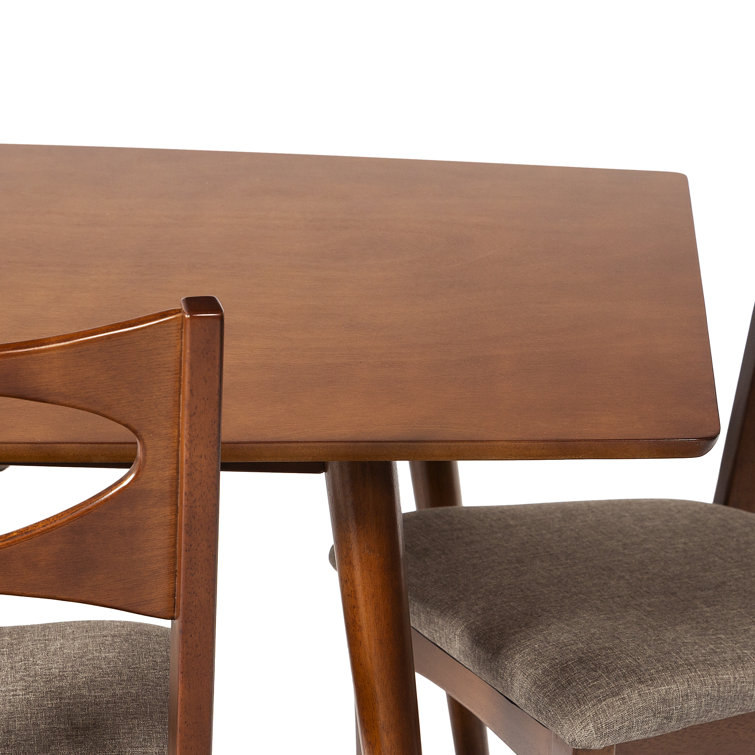 walker edison 5 piece retro modern wood dining set walker edison 5 piece retro modern wood dining set
